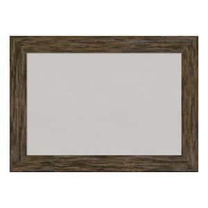 Fencepost Brown Framed Grey Cork Memo Board