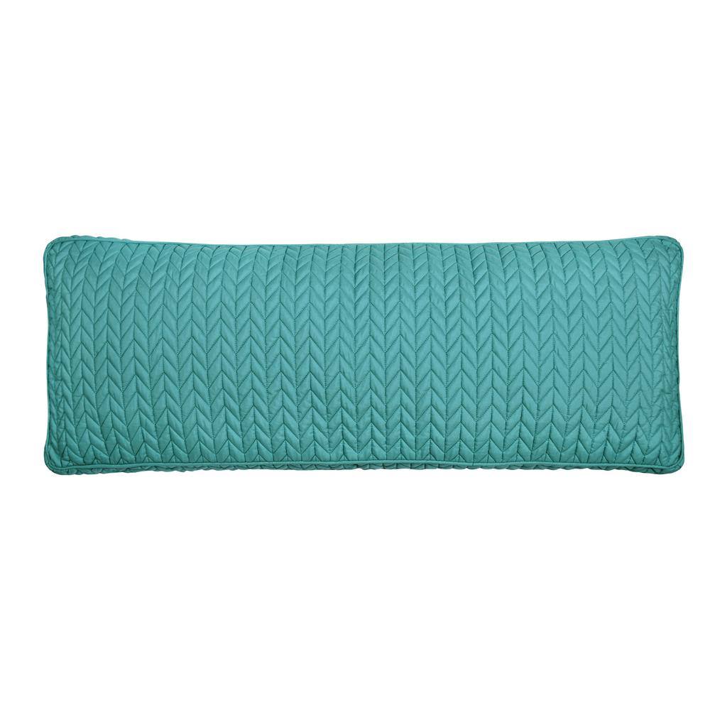 Cabo Polyester Quilted Bolster Decorative Throw Pillow 14 x 40 in.