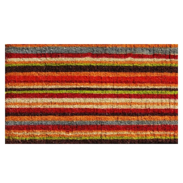 Horizontal Stripe Coir Doormat