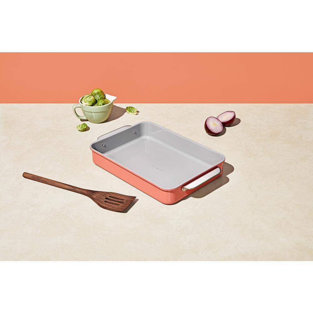 Blush and Gray Non-Stick Ceramic Rectangle Baking Pan