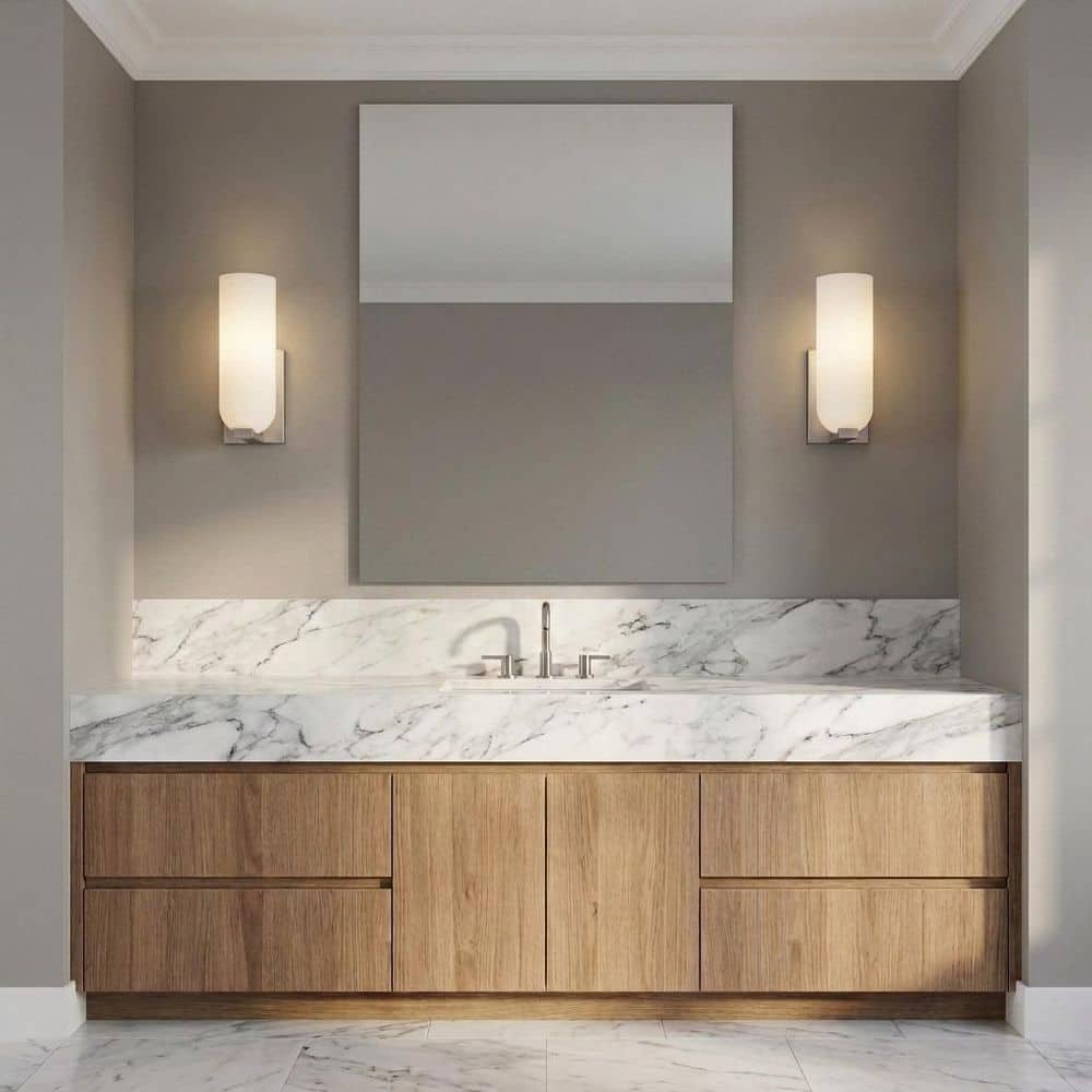 Neblina 4 in. W x 10 in. H 1-Light Brushed Nickel Bathroom Wall Sconce with Etched White Glass Shade, No Bulb Included price history on PriceWatchPro