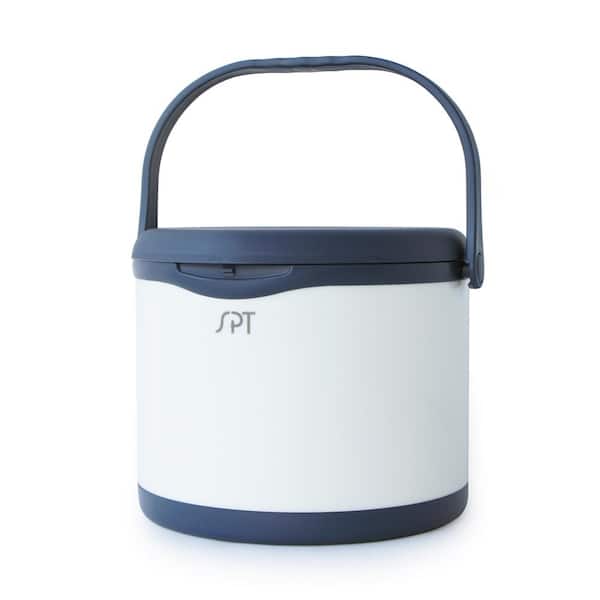 SPT 5.2 qt. Stainless Steel Thermal Cooker Stock Pot in White