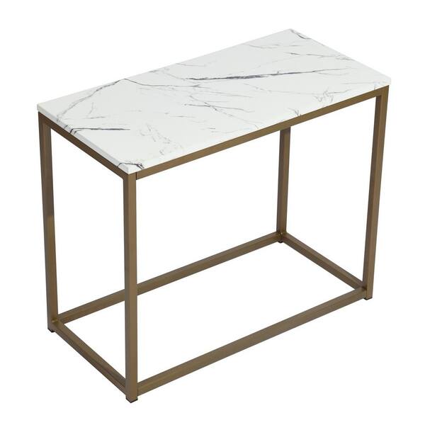 rectangular metal accent table