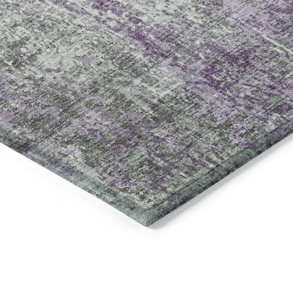 Chantille Machine Washable Indoor/Outdoor Abstract ACN1765 Plum 5 ft. x 7 ft. 6 in. Area Rug