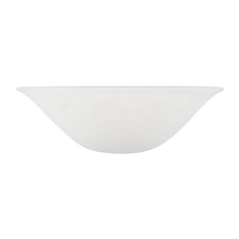 4-11/12 in. H x 15-5/8 in. Dia/Frosted Glass Shade For Torchiere Lamp, Swag