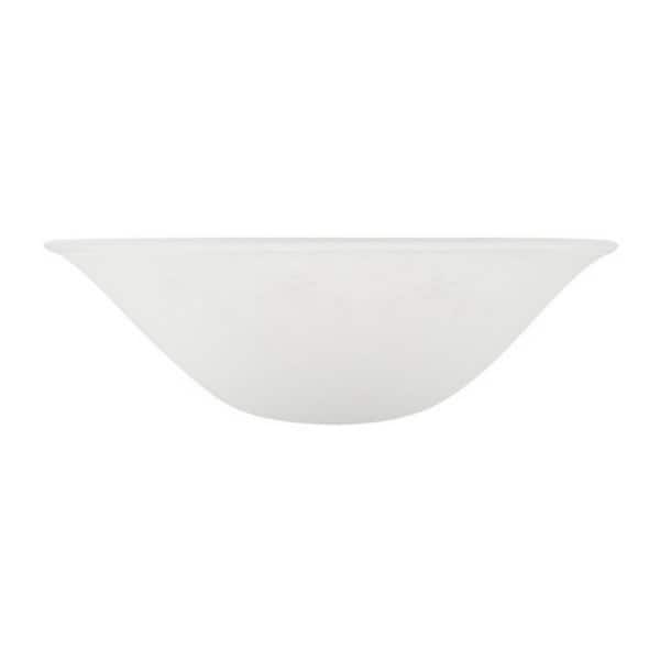 4-11/12 in. H x 15-5/8 in. Dia/Frosted Glass Shade For Torchiere Lamp, Swag Lamp and Pendant