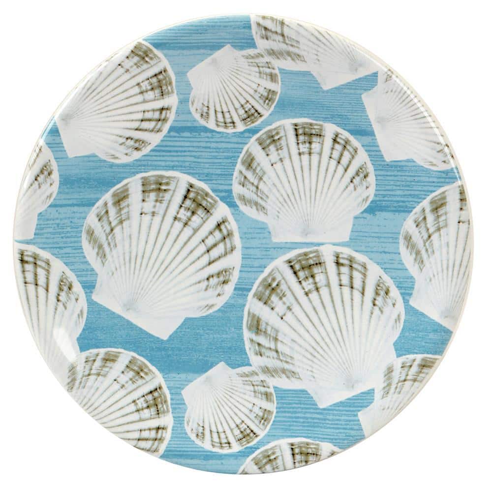 Beyond the Shore Blue Ceramic Canapé Plates Set of 4
