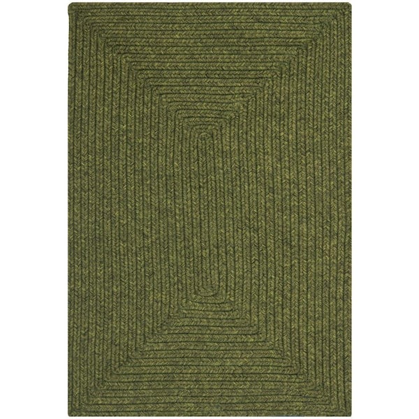 SAFAVIEH Braided Green 3 ft. x 4 ft. Solid Area Rug