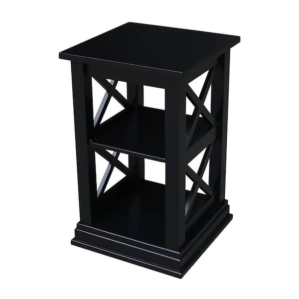 Black Accent Table Ot46 70a, 26 Inch Wide Side Table