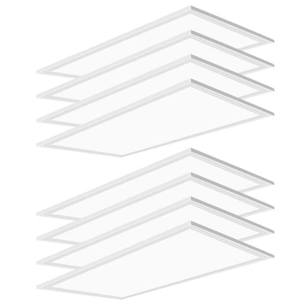 2 ft. x 4 ft. 7800-Lumens Integrated LED Panel Light, 5000K White Color (8-Pack)
