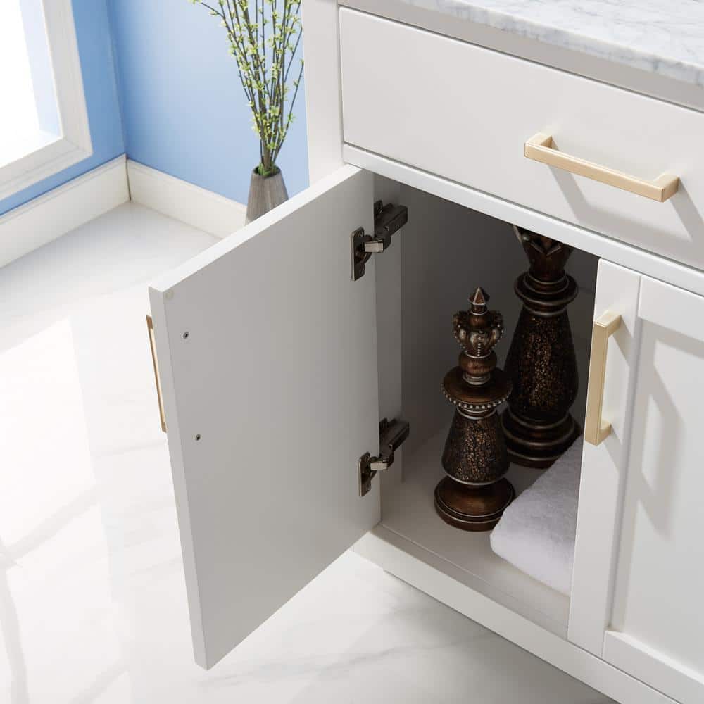 Ivy 30" White Marble Countertop Single Vanity