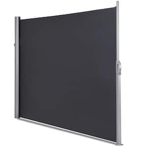 118.5 in. W x 63 in. H Patio Retractable Folding Side Awning Screen Privacy Divider