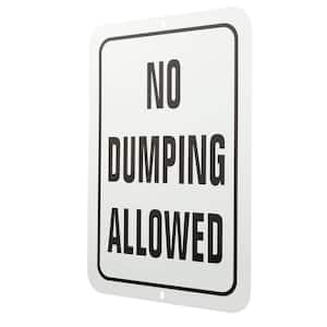 18 in. x 12 in. Aluminum No Dumping Allowed