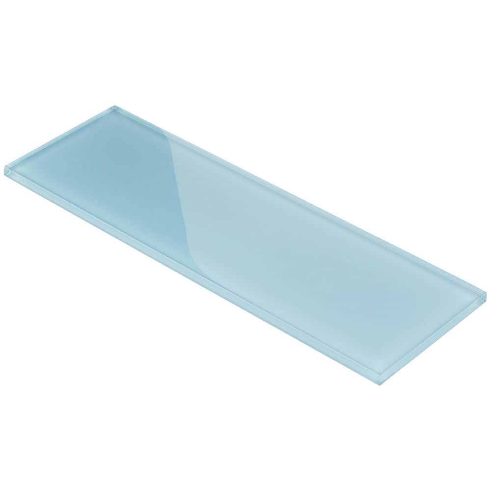 Lucid Blue Glass Subway Wall Tile Set