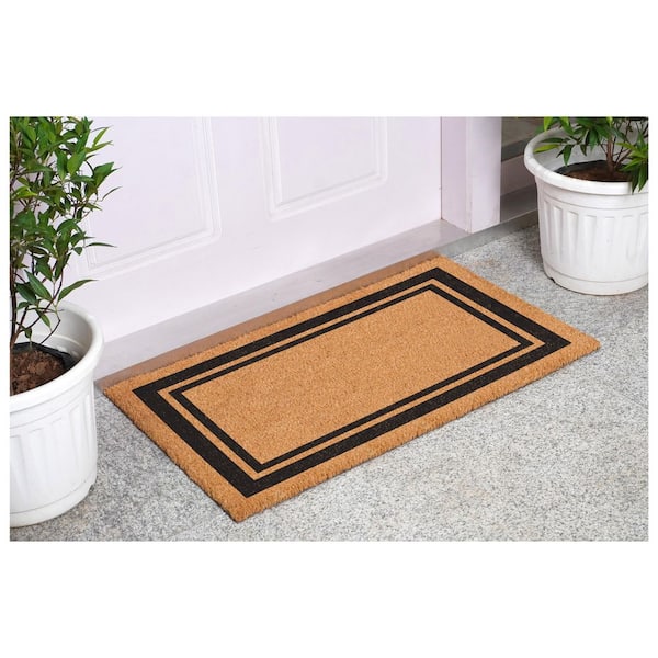 Black Border 24 in. x 36 in. Door Mat