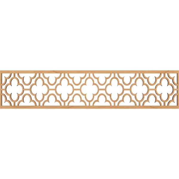 Ekena Millwork Chicago Fretwork 0.375 in. D x 46.75 in. W x 10 in. L Maple Wood Panel Moulding
