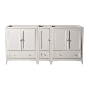 Oxford 71 in. Traditional Double Bathroom Vanity Cabinet in Antique White