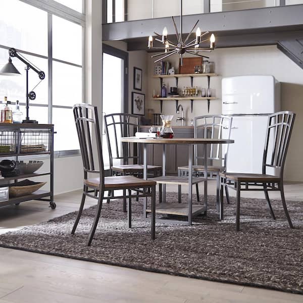 HOMESTYLES Barnside Metro Gray Dining Chairs (Set of 2)