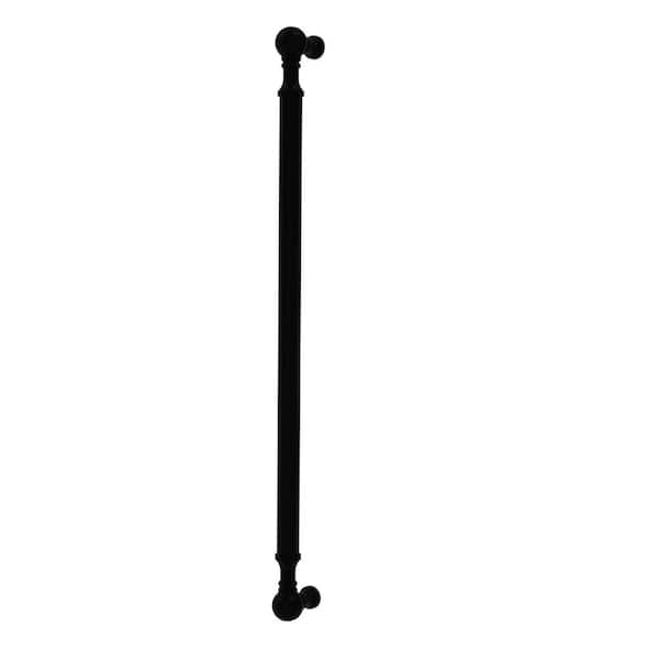 18 in. Center-to-Center Beaded Refrigerator Pull in Matte Black