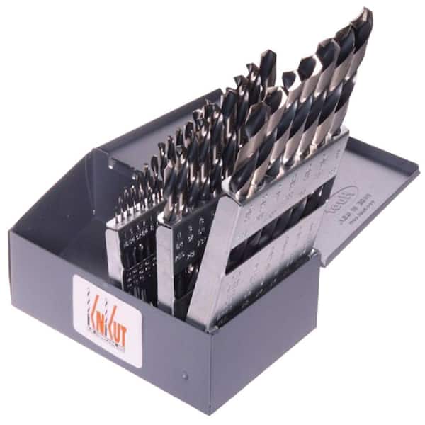 KnKut 29 Piece Jobber Length Drill Bit Set 1/16"1/2" by 64ths KNK29KK5
