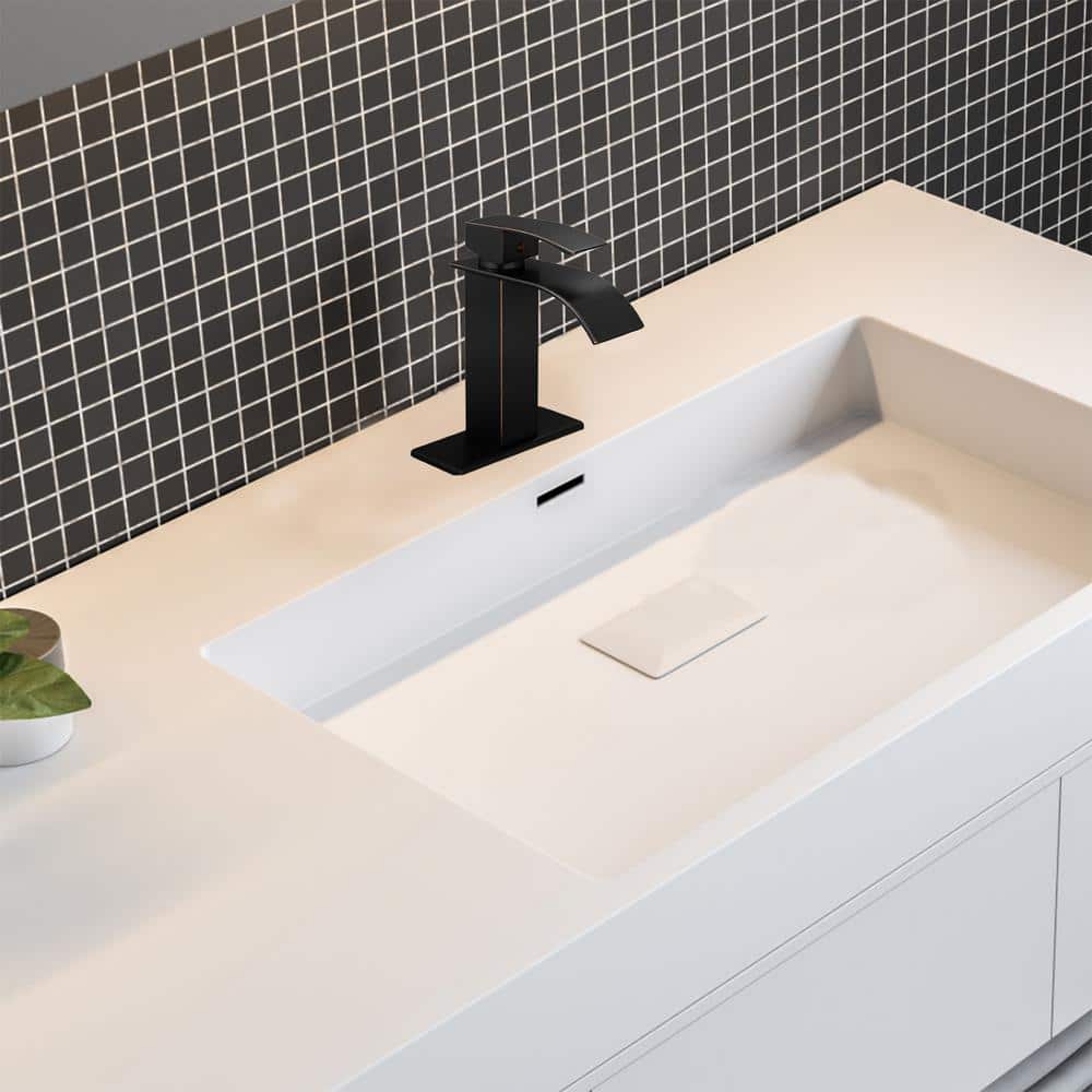 Oil Rubbed Bronze Single Handle Waterfall Bathroom Faucet