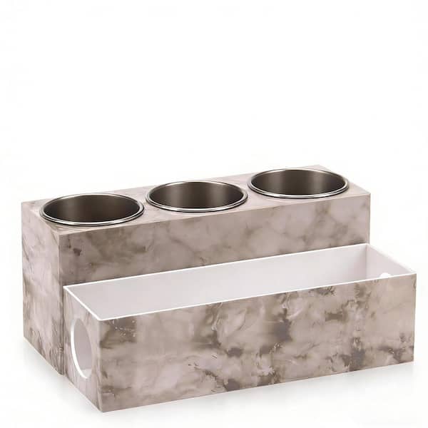 Hair Tool Organizer in Marble, Bathroom Vanity Organizers and Storage, for Hair Dryer, Curling Iron, Flat Iron