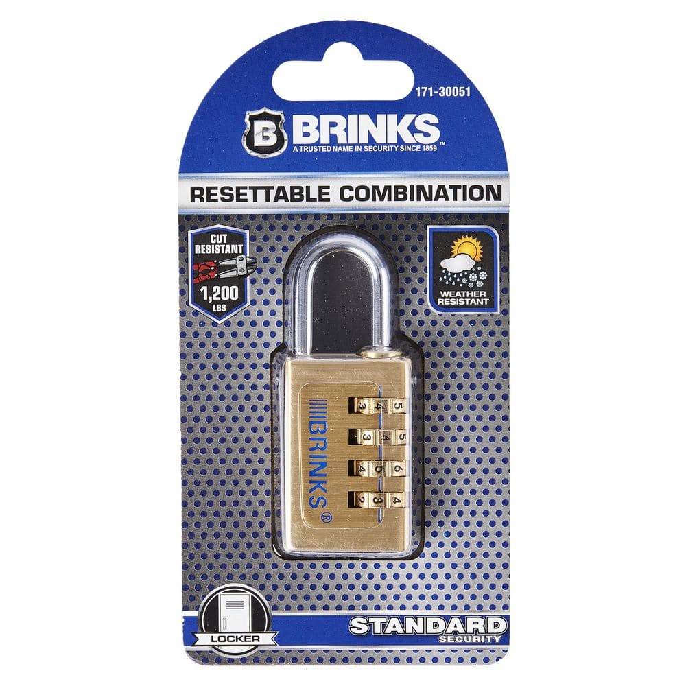 Solid Brass 30mm Resettable Combination Padlock with Chrome Shackle