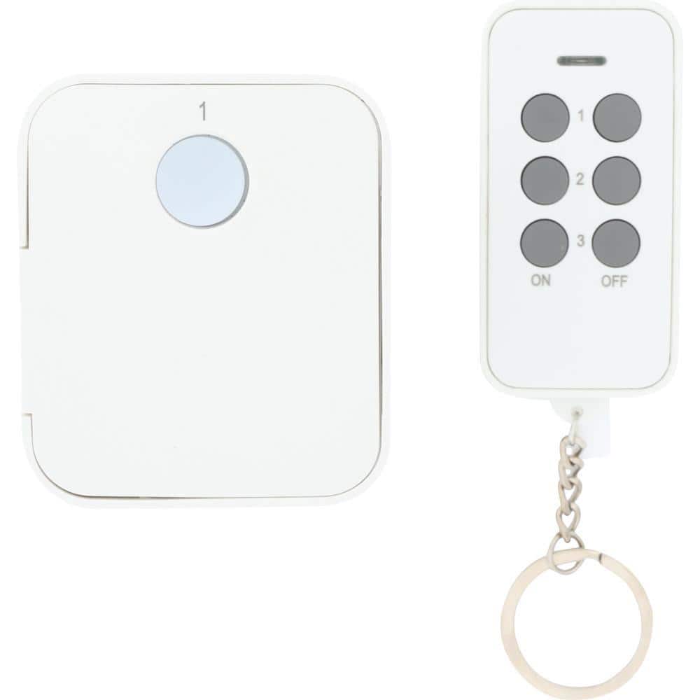 White Indoor Wireless Remote Control System with Grounded Outlets, 3-Pack