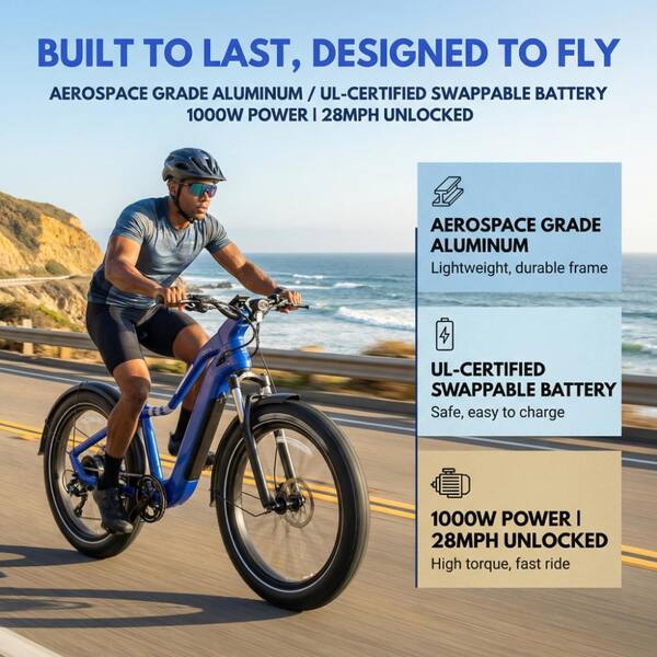 battery powered electric bicycle Voyager Folding Bike | Compact & Portable eBike bike features a robust integrated rear rack to carry groceries Zeus & Ruta 26 in.1500W