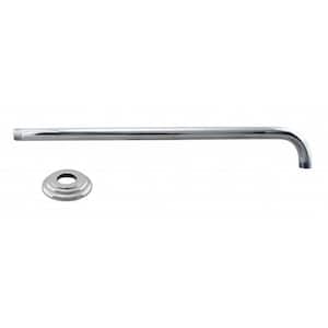 1/2 in. IPS x 19 in. IPS Wall Mount 90-Degree Rain Shower Arm with Flange, Polished Chrome