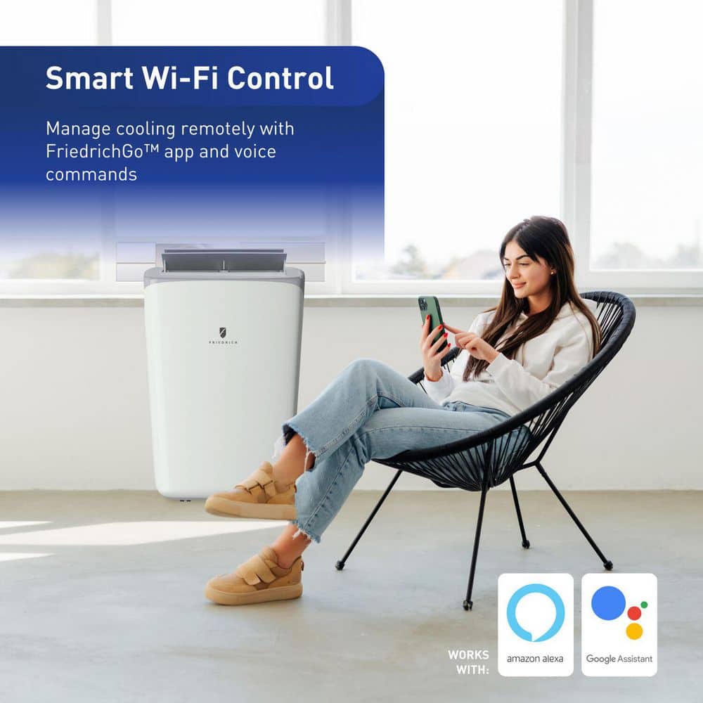 Friedrich 12,000 BTU White Portable Air Conditioner with WiFi and Remote