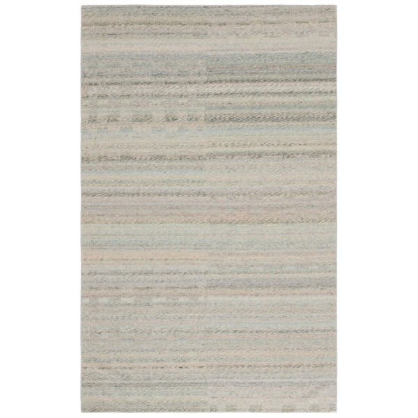 Cabo 9 ft. x 12 ft. Blue/Green Striped Geometric Area Rug