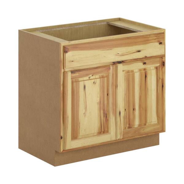 Hampton Bay Madison Assembled 36x34.5x21 in. Base Bathroom Vanity Cabinet in Pure Hickory VBS36 ...