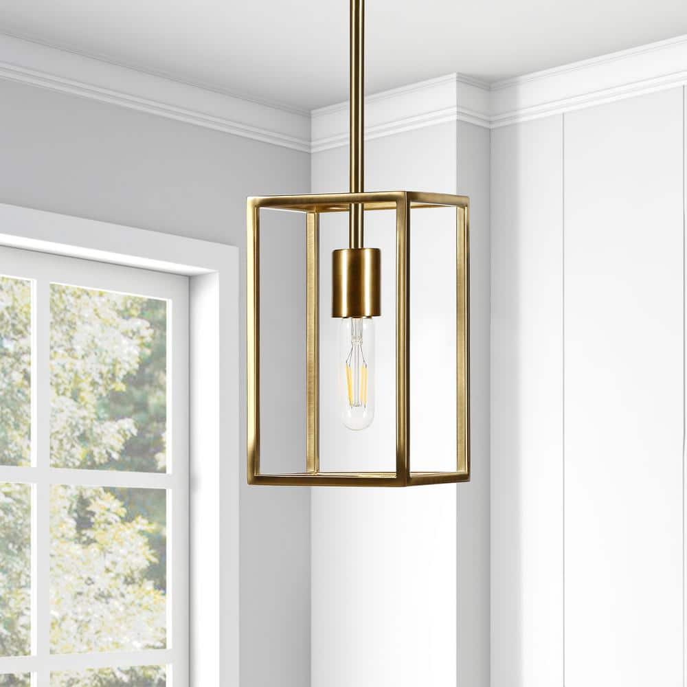 Kilkenny Geometric Brass Square Pendant with 8 ft Cord