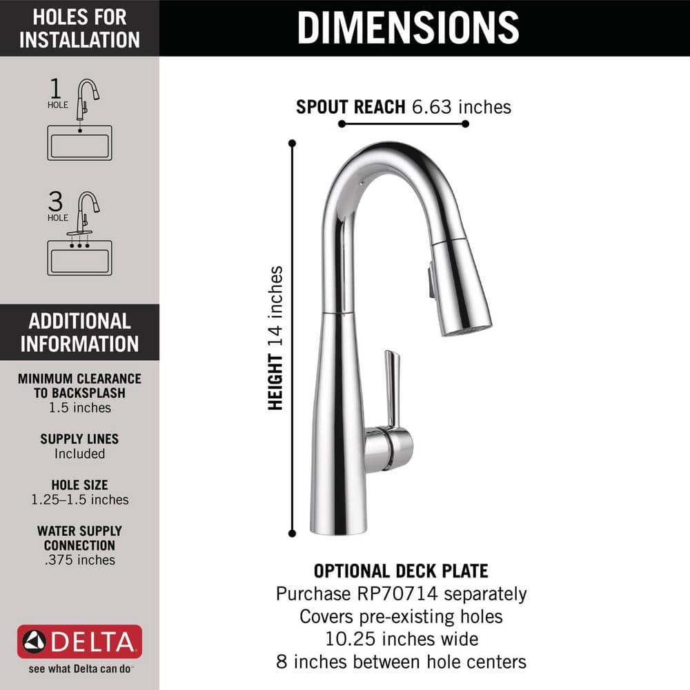 14.5" Bronze Transitional Deck Mounted Pull-Out Spray Faucet