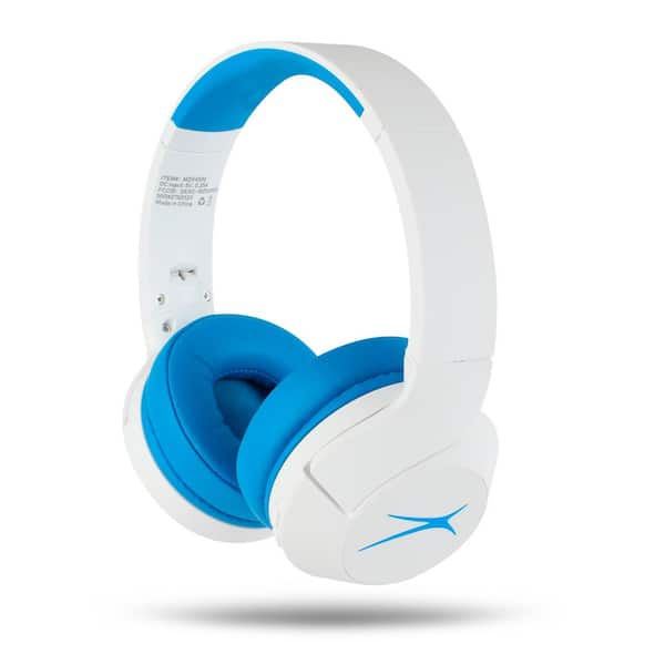 Altec Lansing Kid Safe White Out Blue Wireless Over the Head ANC Headphone