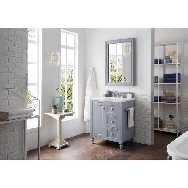 Copper Cove Encore 86 Double Vanity Set, Silver Gray w/ Makeup