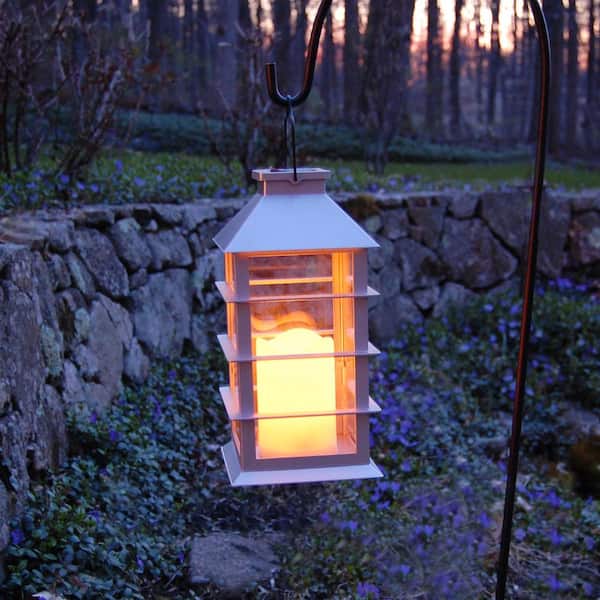 Solar 5.5 in. x 13.5 in. Silver Lantern