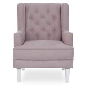 Capri Wingback Lilac 2-In-1 Rocker and Accent Chair, Modern Convertible Chair, Tufted Rocker, Bonus Convertible Feet