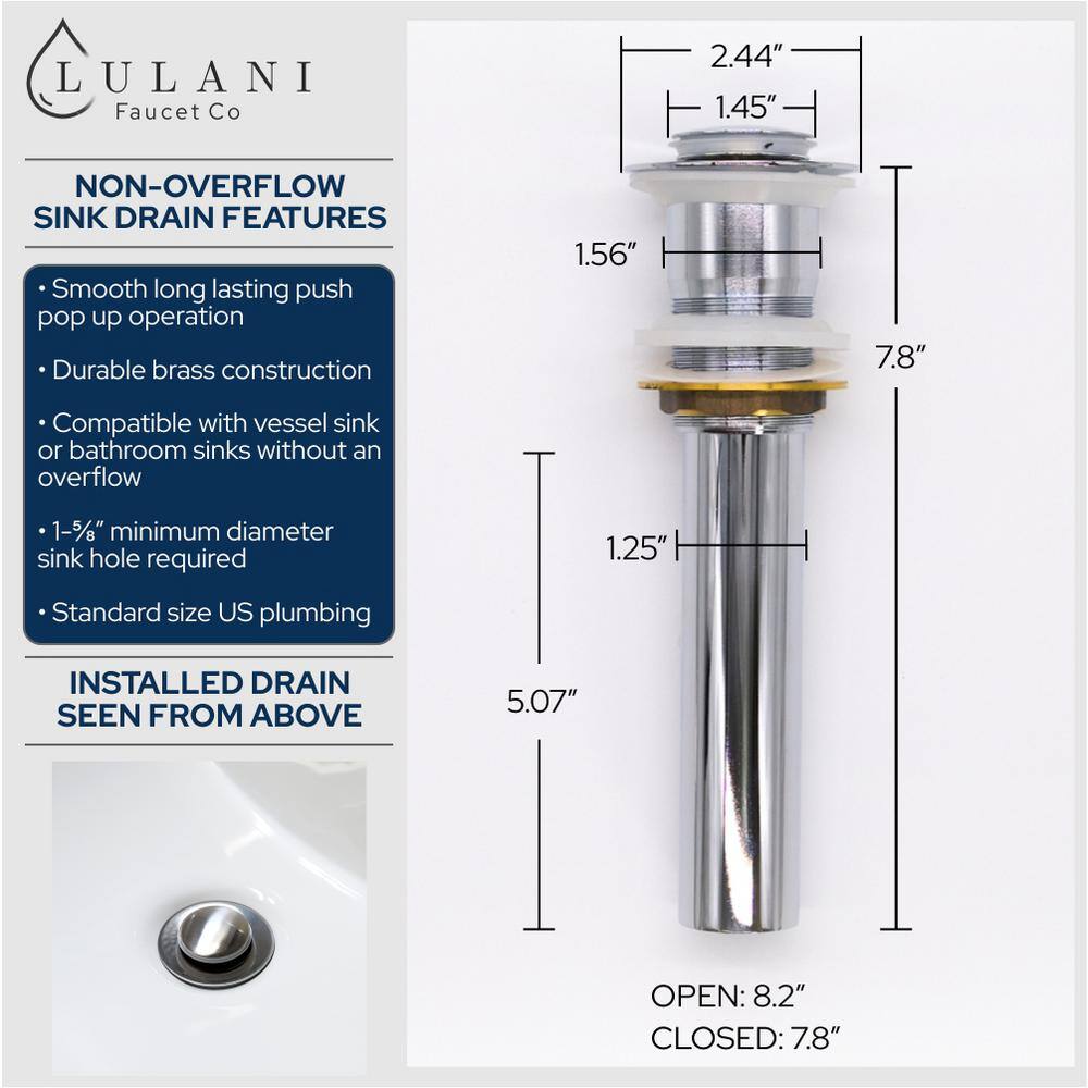 St. Lucia Chrome Single-Handle Vessel Bathroom Faucet