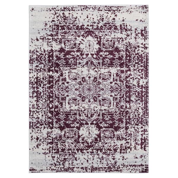 United Weavers Abigail Lileth Wine 7 ft. 10 in. x 10 ft. 6 in. Area Rug