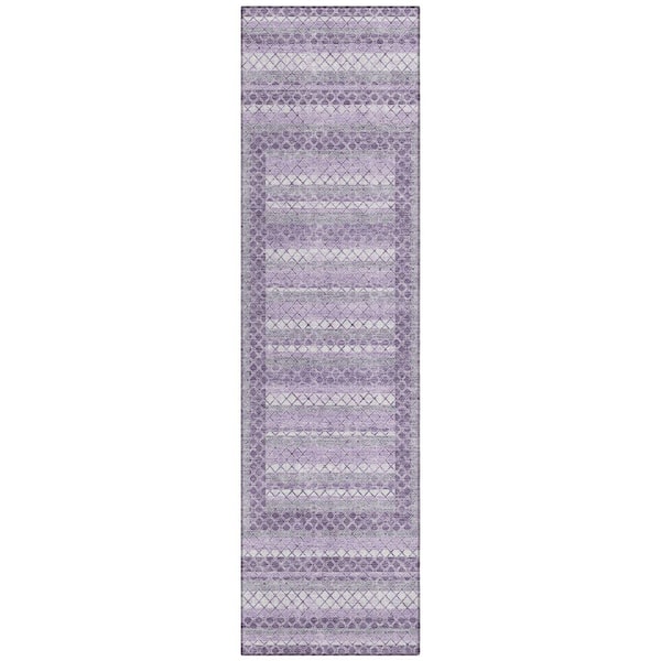 Chantille Machine Washable Indoor/Outdoor Abstract ACN2011 Lavender 2 ft. 3 in. x 7 ft. 6 in. Runner Rug