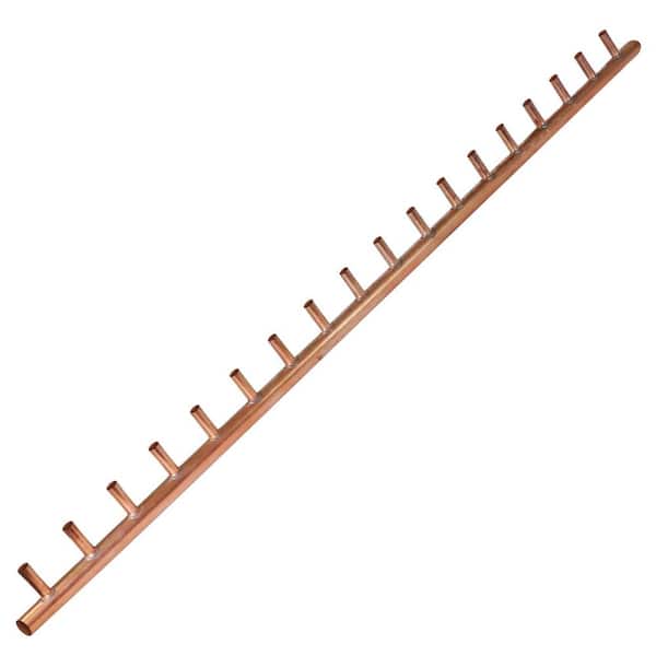 1 in. x 3/4 in. 18 Branch Copper Manifold Type K-4 in. On Center