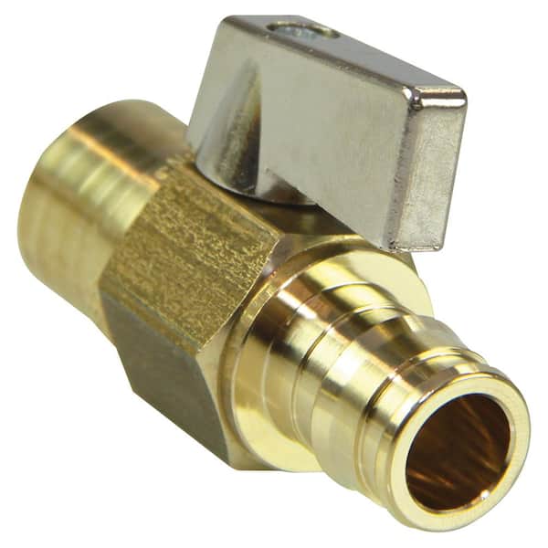 ProPEX 1/2 in. PEX-A Expansion Barb x 1/2 in. Copper Lead-Free Brass Quarter-Turn Ball Valve Adapter