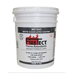 WT-103 5 gal. Clear Matte Latex Interior Intumescent Fireproofing Flame Retardant Coating for Wood