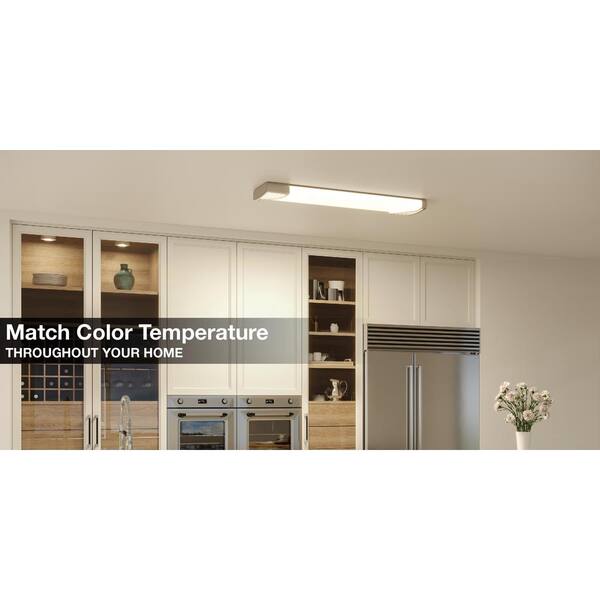 Home Mount Victoria 4000 CCT in. Slate - Depot Electric Nickel The Selectable and Lumens LED x Light Ceiling LF1238NKG48LFCH 48 10 Flush Gray in. Commercial Satin Dimmable