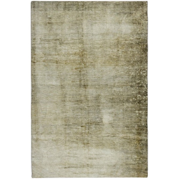Dream Shag Premium Machine Washable Abstract ADS608 Taupe 10 ft. x 14 ft. Area Rug