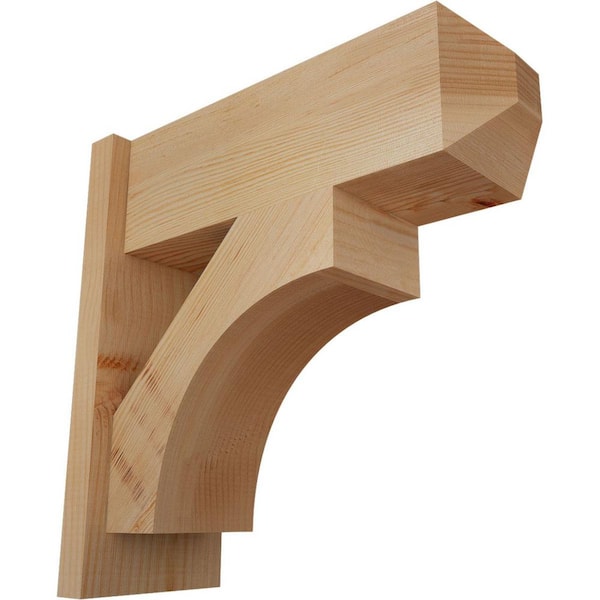 Ekena Millwork 8 in. x 20 in. x 20 in. Douglas Fir Westlake Craftsman Smooth Outlooker