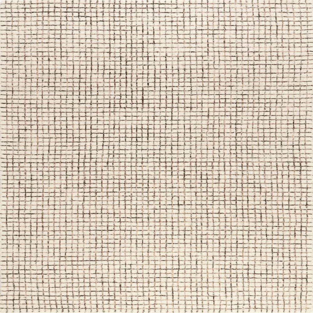Cream Hand-Tufted Wool Rectangular Area Rug, 9' x 12'