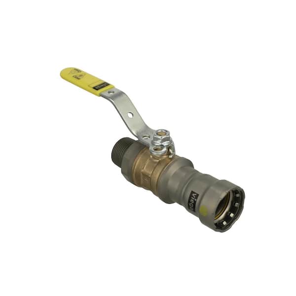 Viega MegaPressG 3/4 in. Press x 3/4 in. MPT Carbon Steel Ball Valve (Gas Only)